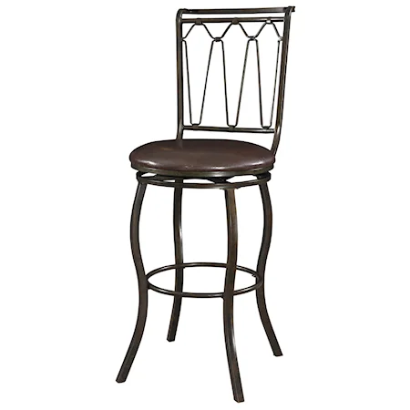 Triple Cone Bar Stool with Upholstered Seat